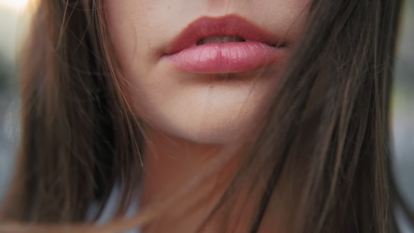 Teasing the camera with my pretty teen lips